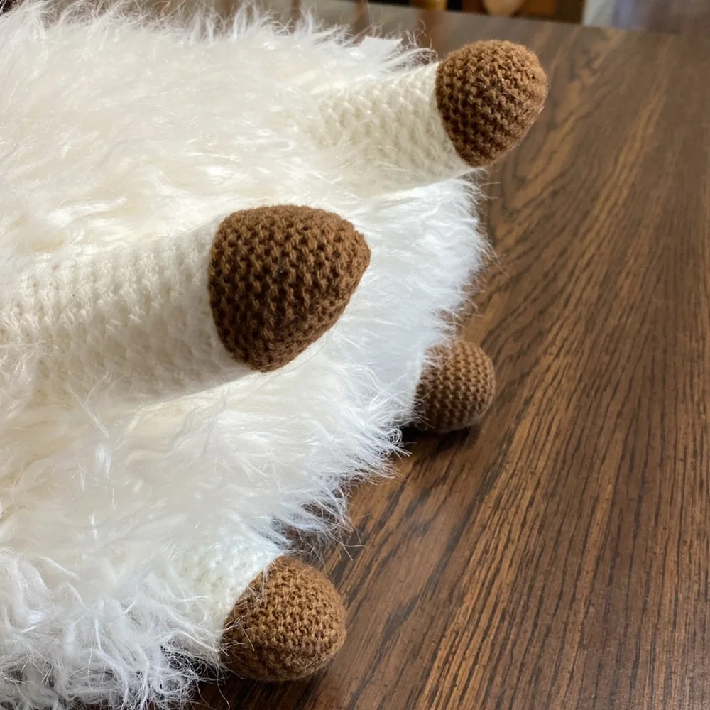 Plush White Lamb Decorative Accent